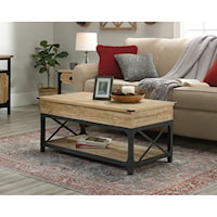 Industrial Farmhouse Lift-Top Coffee Table with Hidden Storage