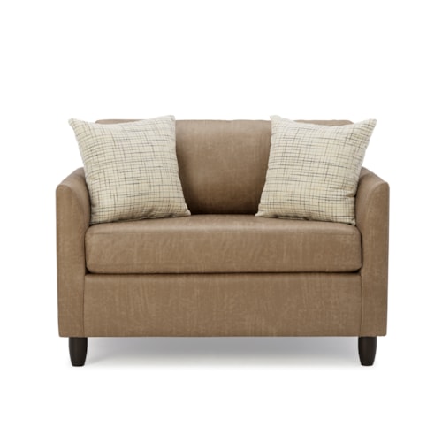 Contemporary Chair & Half with Twin Innerspring Sleeper