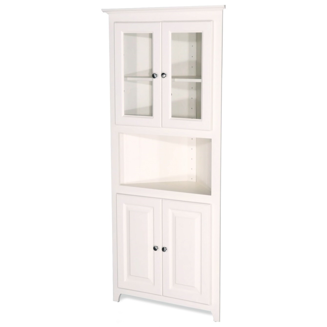 Amish Traditions Pantries and Cabinets Solid Pine Corner Cabinet