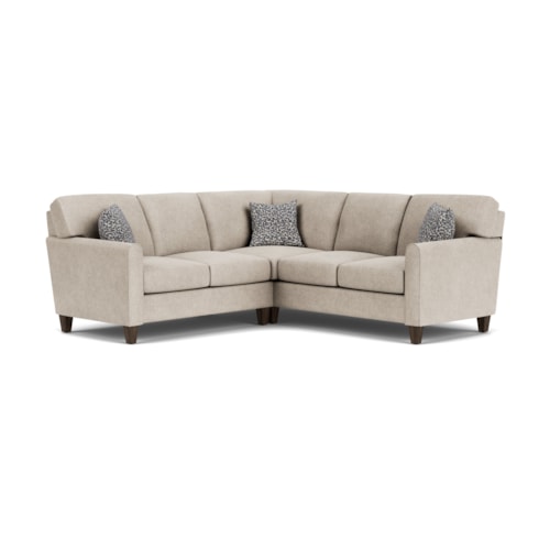 Contemporary Sectional Sofa with Mailbox Arms