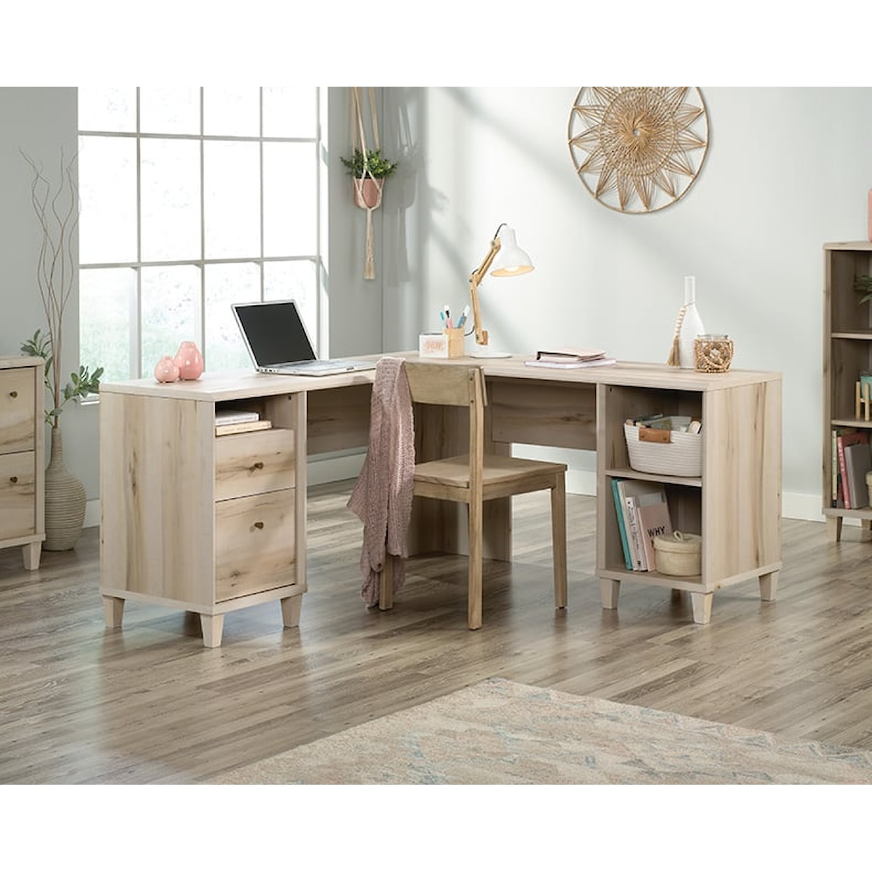 Sauder Willow Place L-Shaped Office Desk