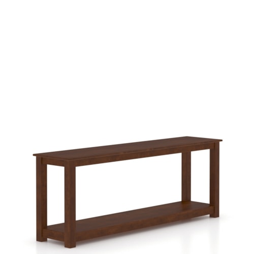 Rustic Charm 80" Block-Leg Console Table w/Shelf