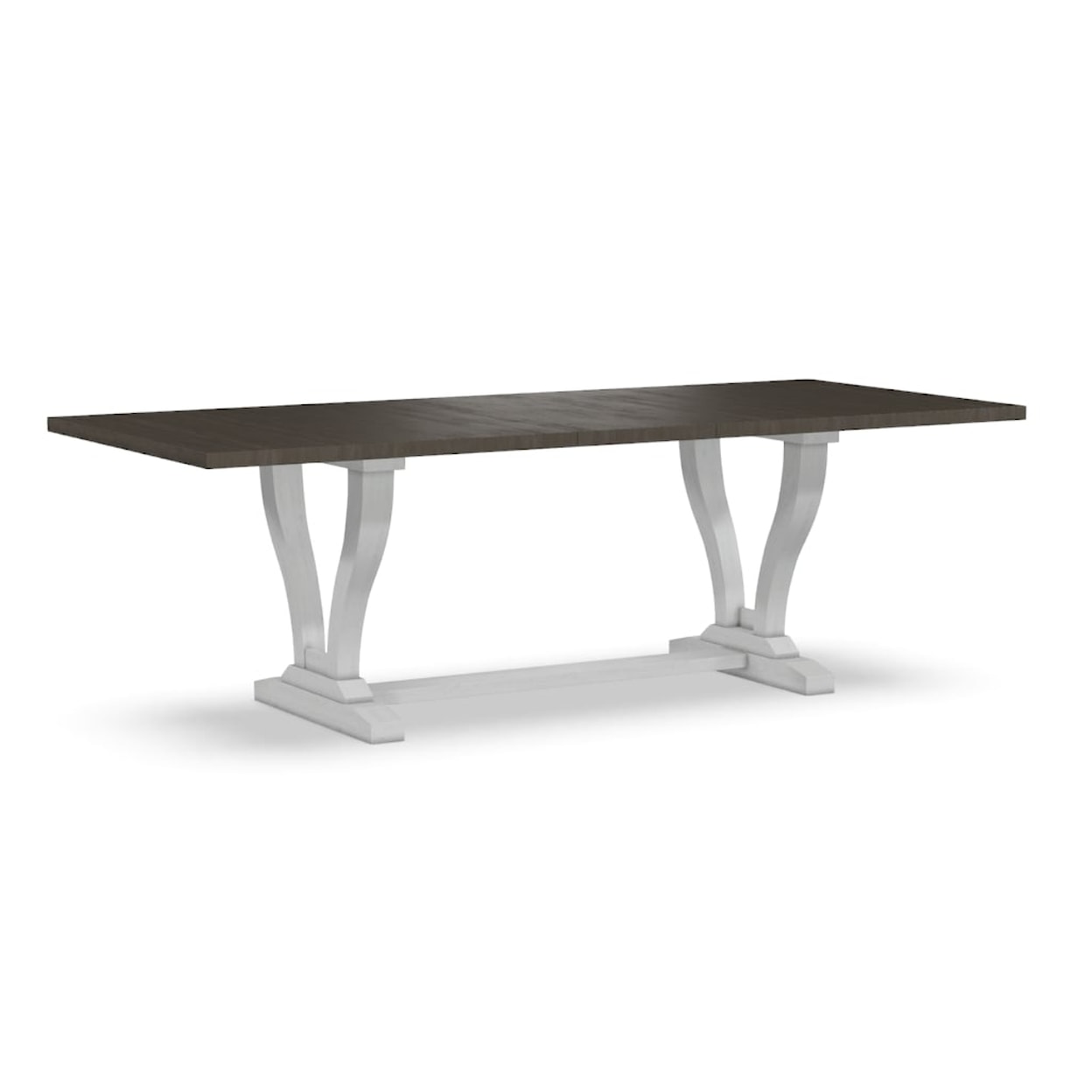 John Thomas Curated Collection Two-Tone Dining Table with Trestle Base