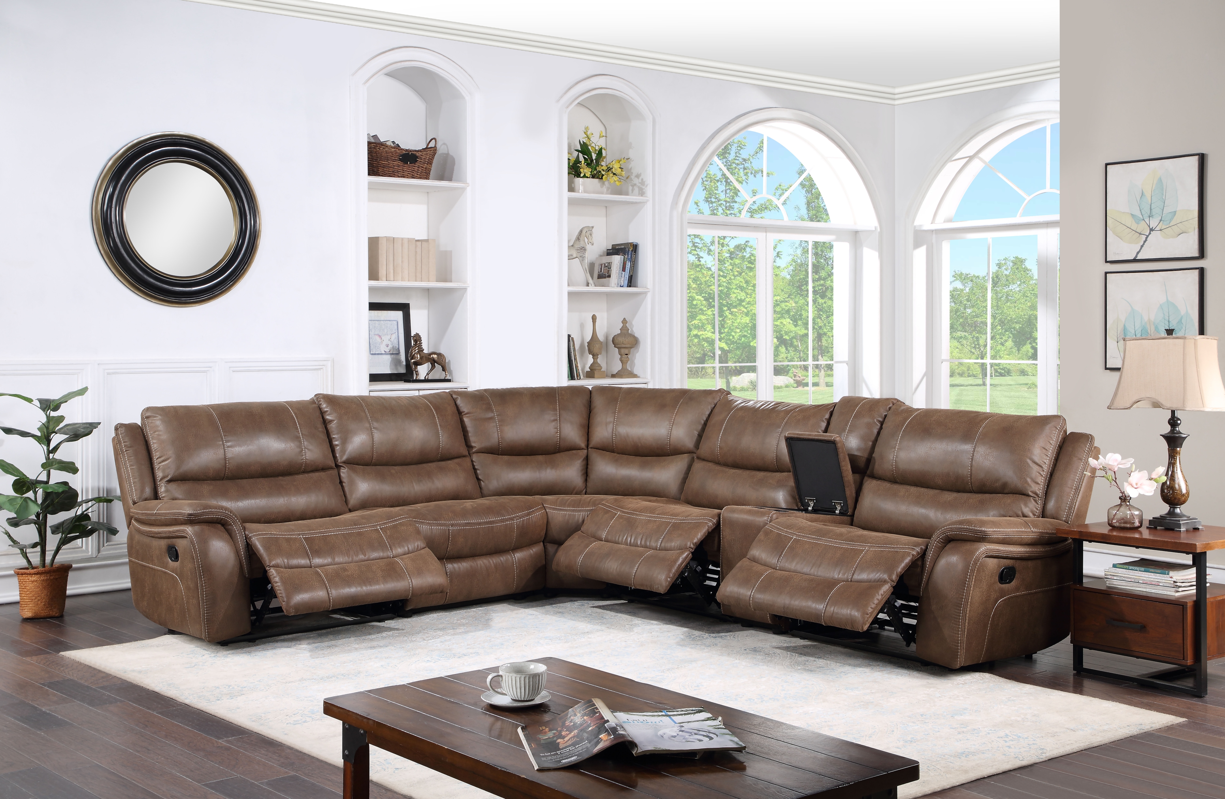 6-Piece Manual Reclining Sectional