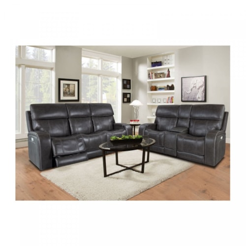 Transitional 2-Piece Layflat Reclining Living Room Set