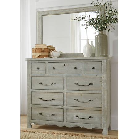 2-Piece Dresser and Mirror Set