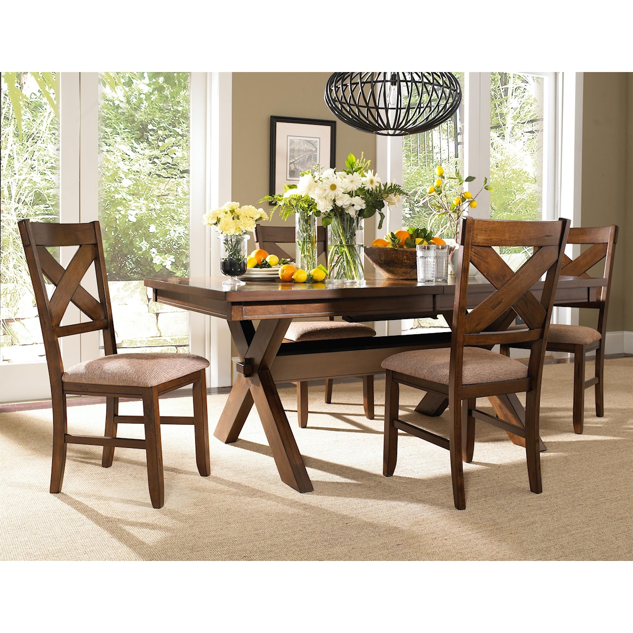 Powell Kraven Trestle Table