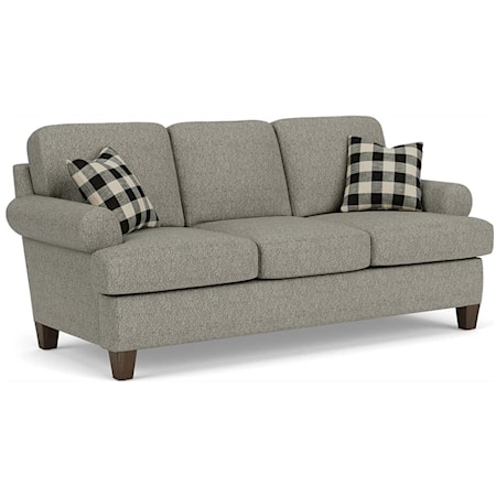 Contemporary 3-Seat Sofa with Rolled Arms