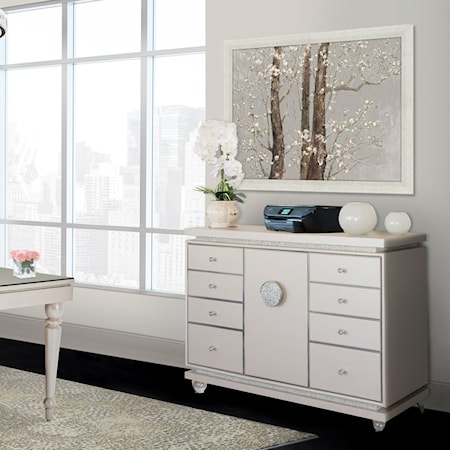 Upholstered 8-Drawer Dresser