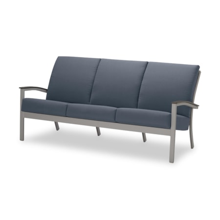 Cushioned Sofa w/Polymer Panel Arms