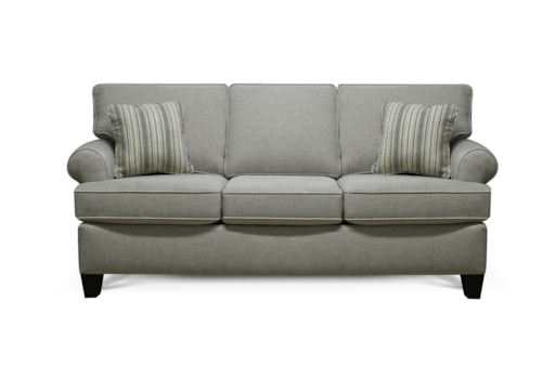 Casual Sofa with Rolled Arms