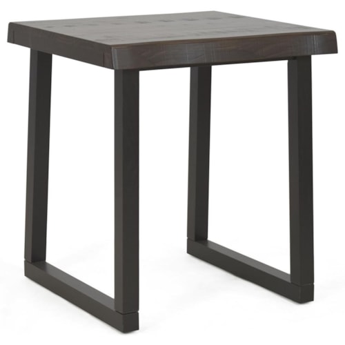 Transitional End Table with Live Edge