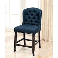 Rustic Counter Height Wing Back Chair