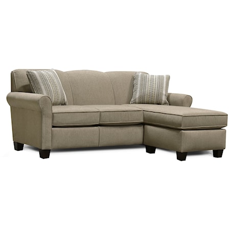 Contemporary 2-Piece Sectional Sofa with Floating Ottoman Chais