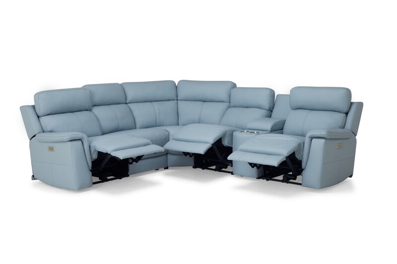 4-Seat Curve Henry Reclining Sectional