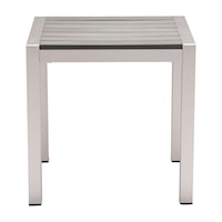 Cosmopolitan Side Table Brushed Aluminum