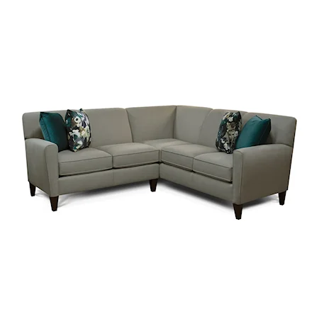 Contemporary Sectional with Tapered Legs