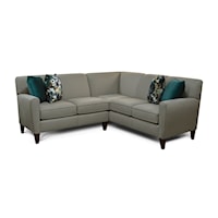 Contemporary Sectional with Tapered Legs