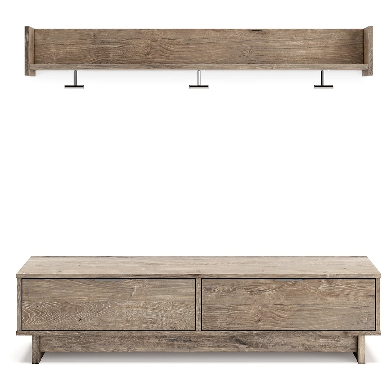 Signature Design by Ashley Furniture Oliah Bench with Coat Rack