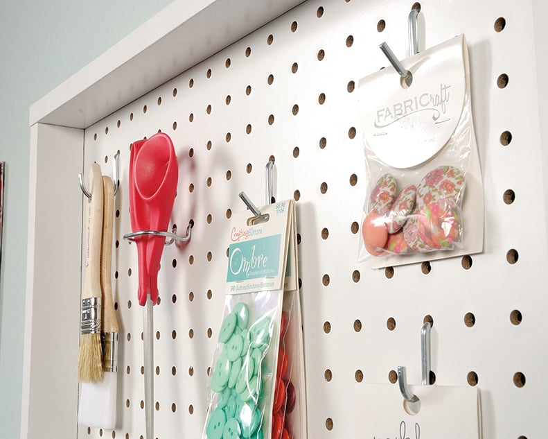Sauder Craft Pro Series Wall Mounted Pegboard