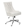 Accentrics Home Home Office Beige Button Tufted Home Office Chair