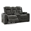 Signature Design by Ashley Furniture Soundcheck Power Reclining Loveseat w/ Console