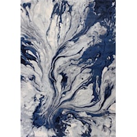 13'2" X 10'2" Blue Watercolors Area Rug