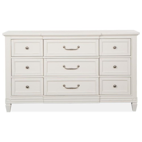 Cottage 9-Drawer Dresser with Felt-Lined Top Drawers