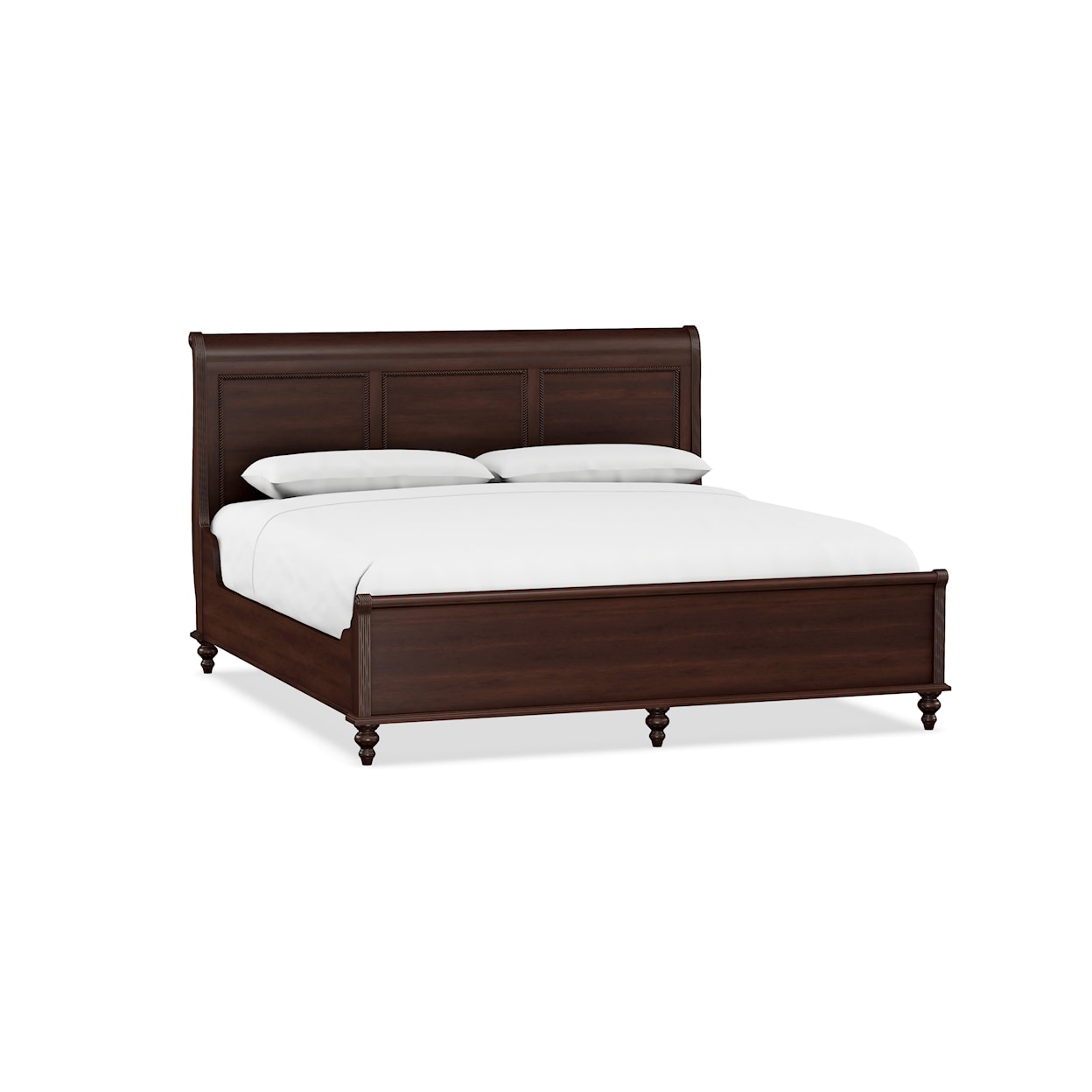 Durham Savile Row King Sleigh Bed with Low Footboard