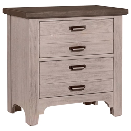 Transitional 2-Drawer Nightstand