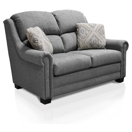 Loveseat with Nailheads