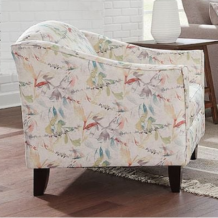 Accent Chair in Leaf Print