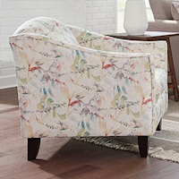 Accent Chair in Leaf Print