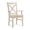 Braxton Culler Hues Hues Dining Arm Chair with Wood Seat