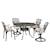 homestyles Grenada Traditional 5-Piece Outdoor Dining Set with Cushions