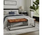 Jofran Global Archive Leather Ottoman