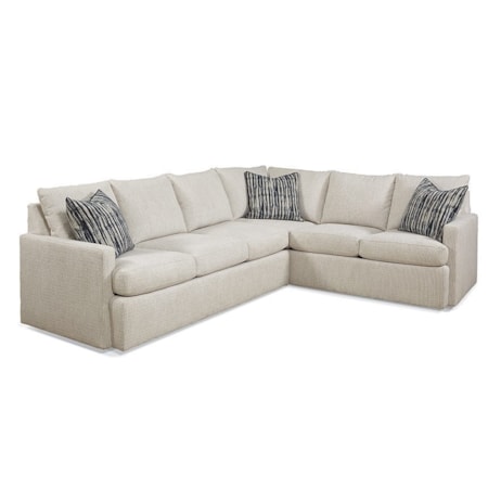 2-pc. Track-Arm Sectional Sofa w/Pillows