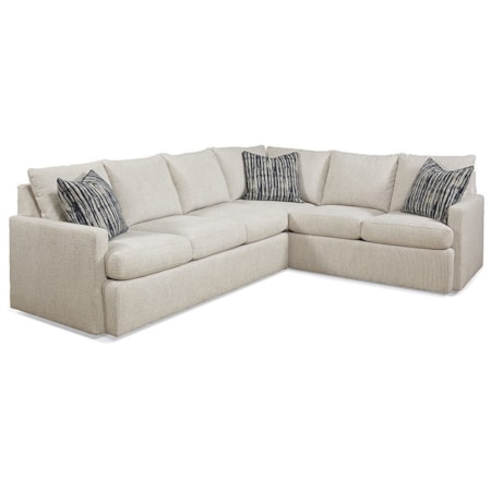 2-pc. Track-Arm Sectional Sofa w/Pillows