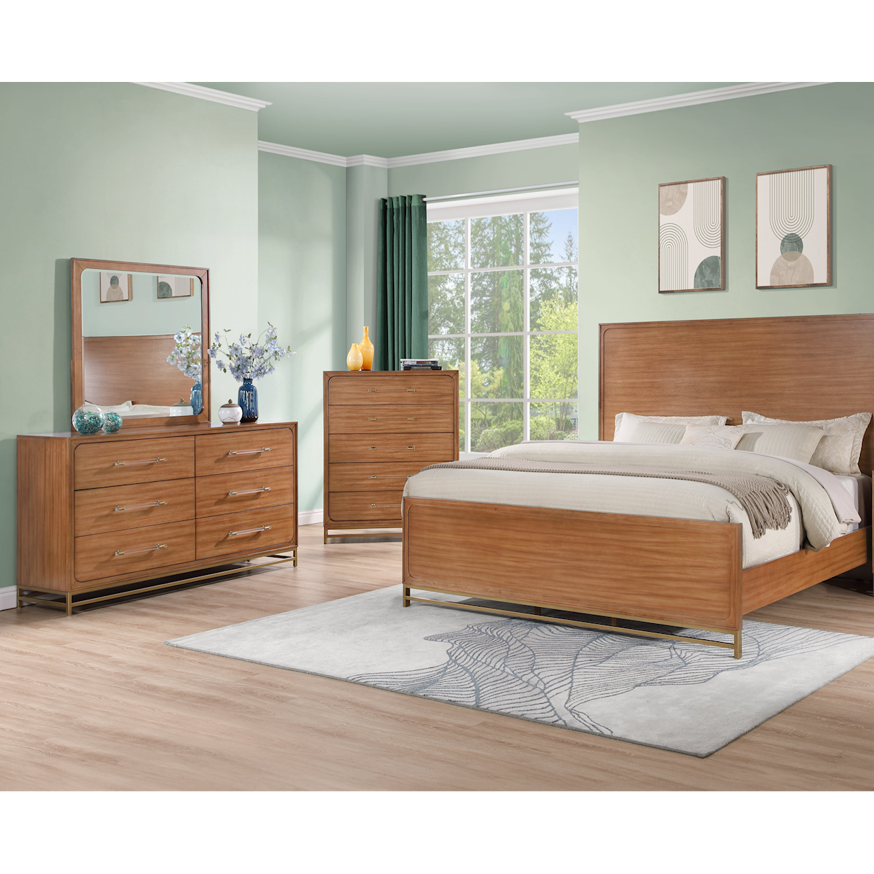 New Classic Silhouette 5-Piece King Bedroom Set