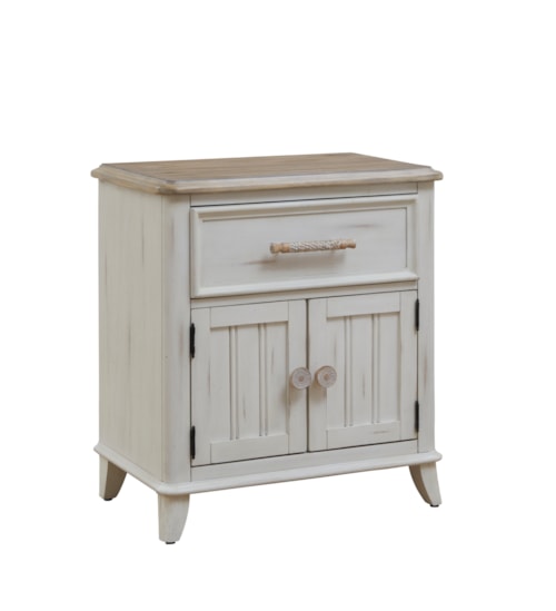 Coastal 2-Door Nightstand with Drawer