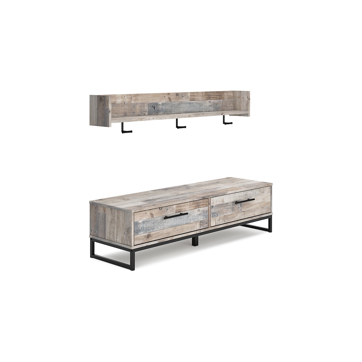 Ashley Signature Design Neilsville Bench with Coat Rack