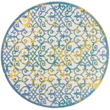 7'10" Round  Rug