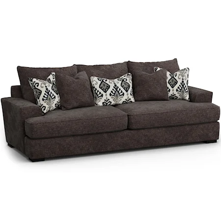 Contemporary Two-Cushion Sofa with Feather Cushions