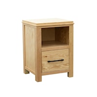 Transitional Single Drawer File Cabinet with Shelf Space
