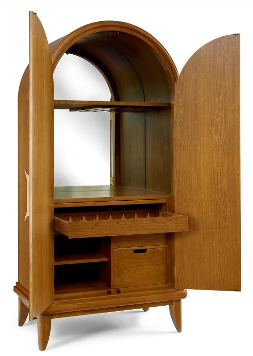 Stickley Martine Arced Bar Cabinet