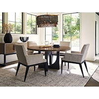 Contemporary Regent and Murano 5-Piece Dining Set