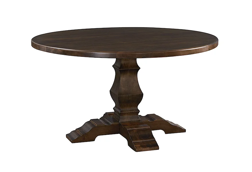 BenchMade Solid Wood 60" Dining Table by Bassett at Esprit Decor Home Furnishings
