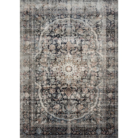 1&apos;6&quot; x 1&apos;6&quot;  Charcoal / Sunset Rug