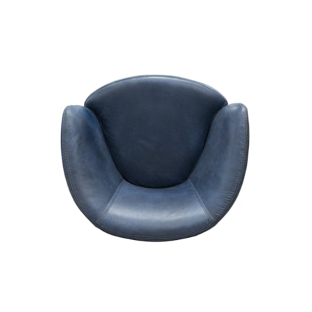 Leather Swivel Barrel Chair (Set of 2)