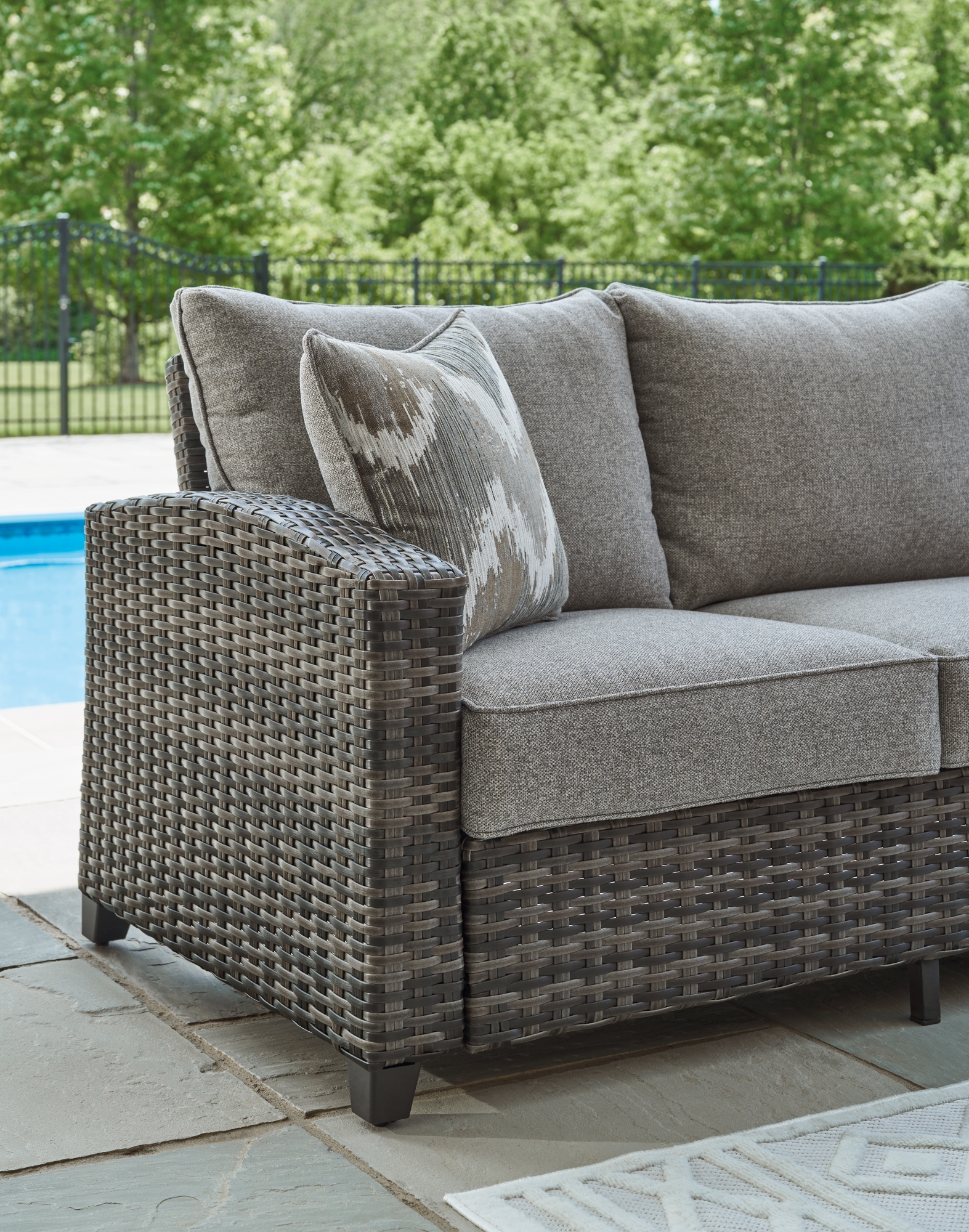 Signature Design by Ashley Oasis Court Outdoor Sofa/Chairs/Table Set (Set of 4)